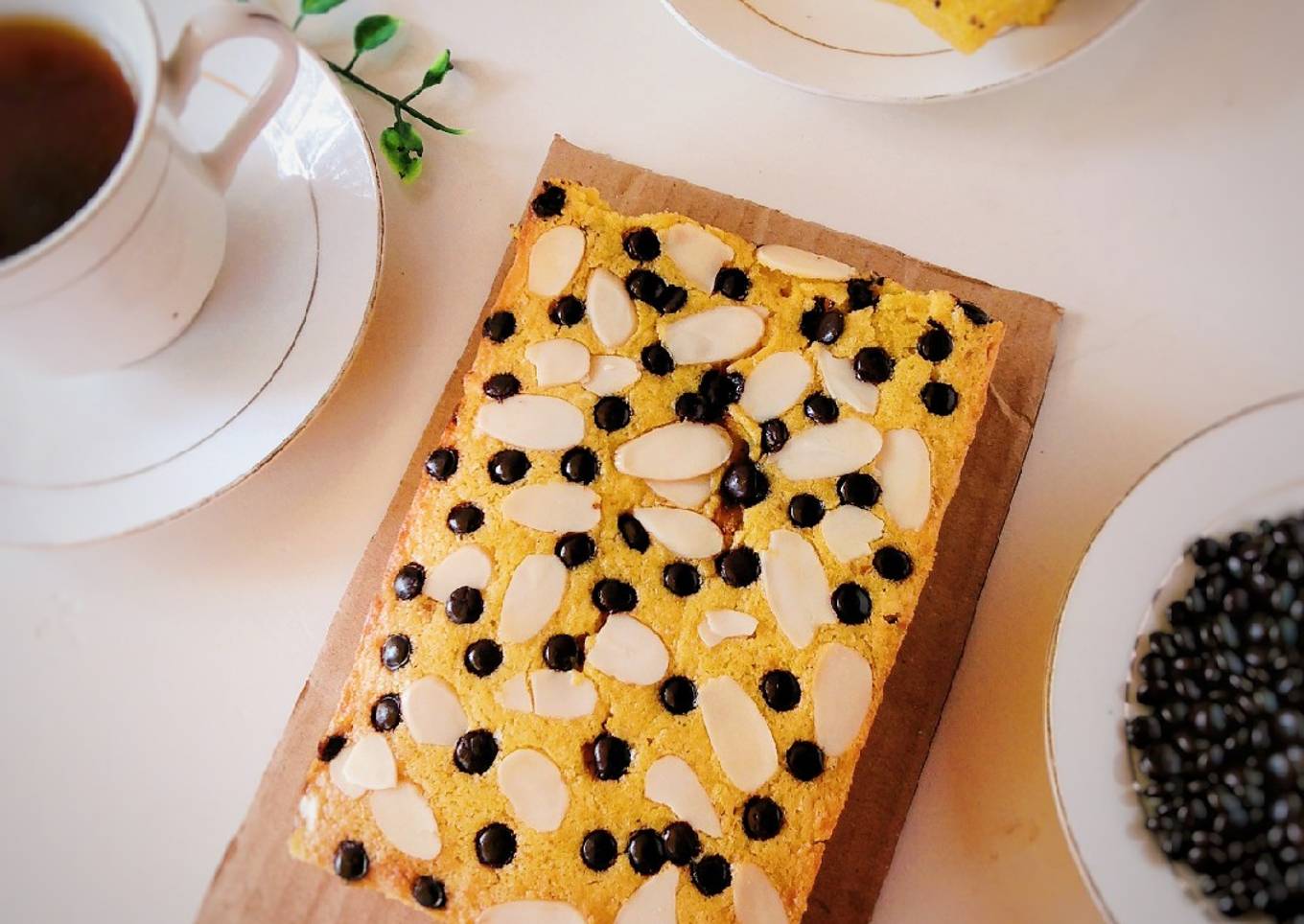 Bolu panggang labu kuning lapis coklat