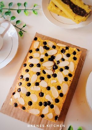 Foto resep Bolu panggang labu kuning lapis coklat