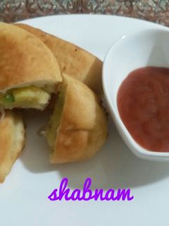 عکسی از دستور پیراشکی سیب زمینی