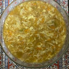 A picture of Chicken vegetable soup.