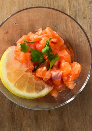 Une photo de Tartare de saumon