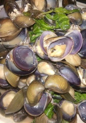 รูปของ หอยขวานผัดโหระพา 🐚