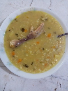 عکسی از دستور سوپ پای مرغ