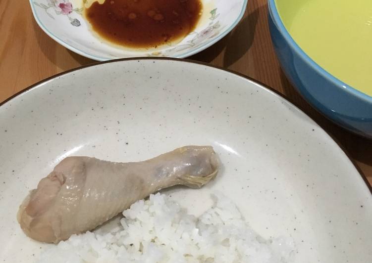 Proses memasak Simple Hainanese Rice / Nasi Hainam yang simpel