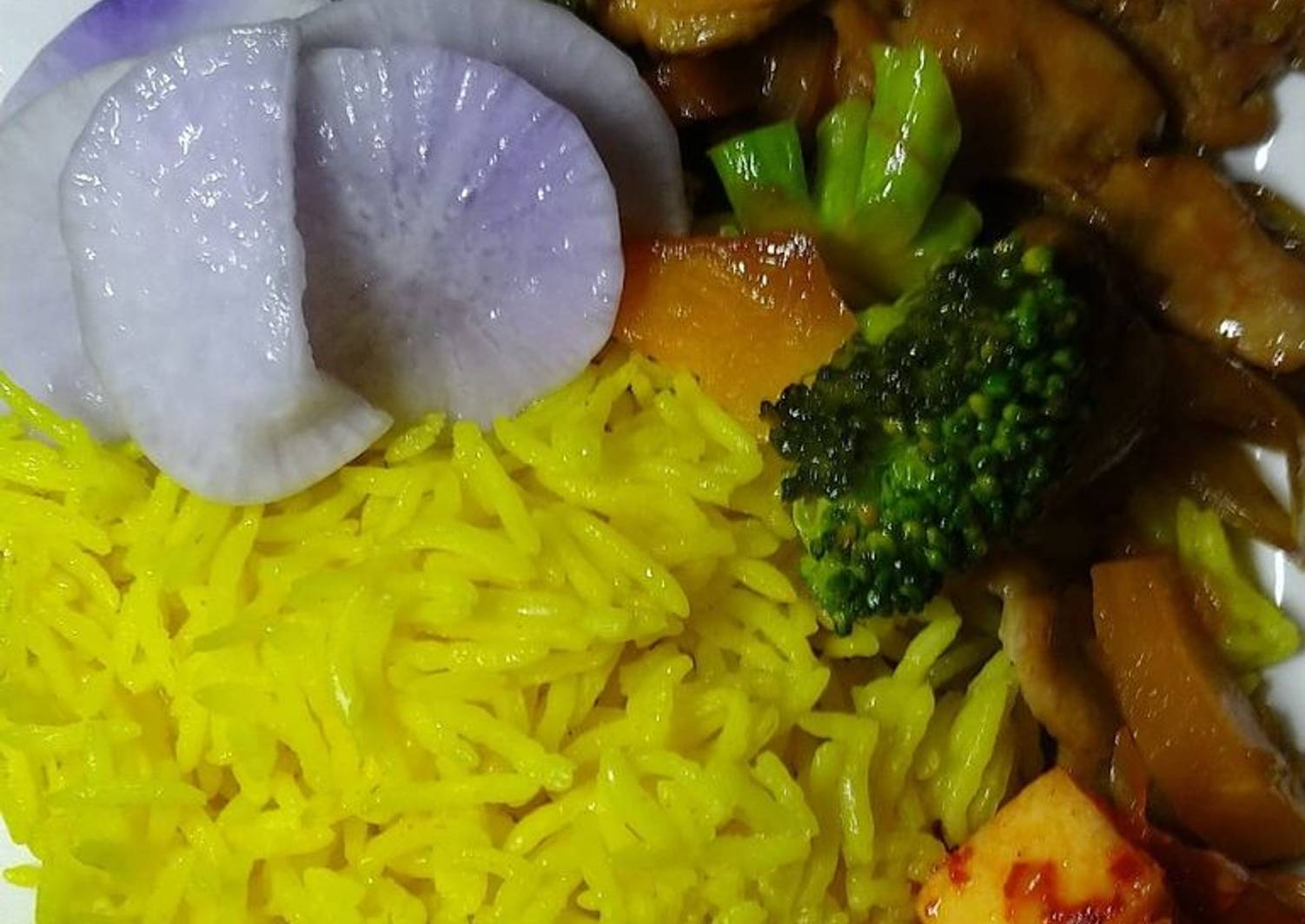 NaskunNasi KuningBasmati (Yellow Basmati) Recipe by Angela