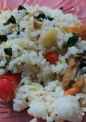 Foto resep Nasi goreng putih ayam daun katuk