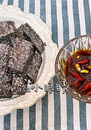 清蒸手工米血 及 沾醬 的食譜成品照片