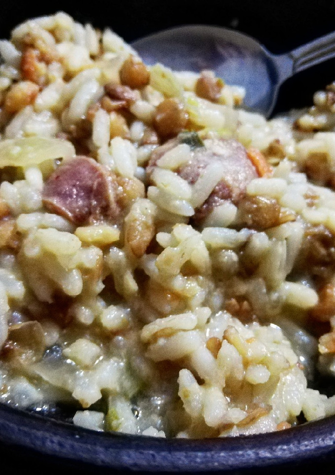 Una foto de Lentejas con arroz
