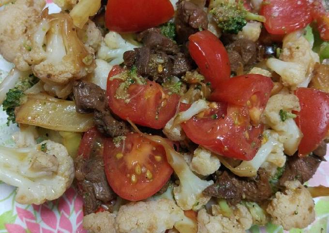 Теплый салат из утки