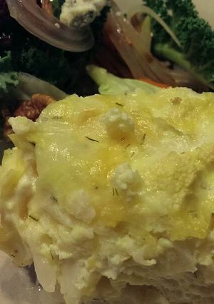 A picture of Crustless Cauliflower Quiche.