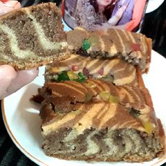 A picture of Zebra cake.