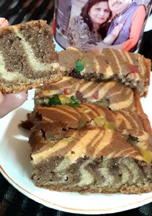 A picture of Zebra cake.