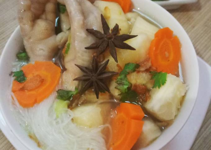 Sop singkong bumbu soto banjar