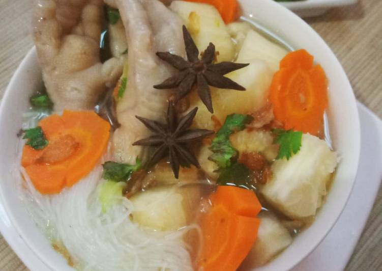 Sop singkong bumbu soto banjar