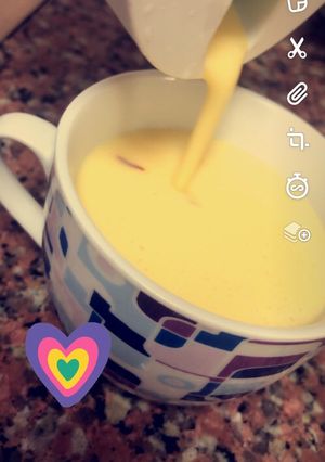 صورة لوصفة الكاسترد الدافي مع زعفران ❣️🌸