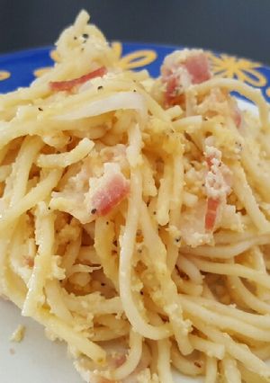 Una foto de Spagetti a la carbonara