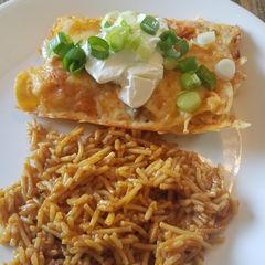 A picture of Baked Chicken Enchiladas.