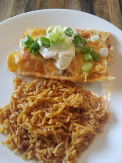 A picture of Baked Chicken Enchiladas.