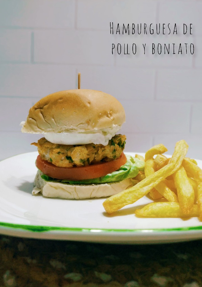 Una foto de Hamburguesa de pollo y boniato en Essen