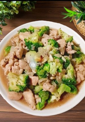 Foto resep Ayam brokoli lada hitam