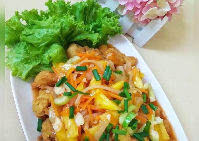 Resep Ayam asam-manis oleh mamivanya - Cookpad