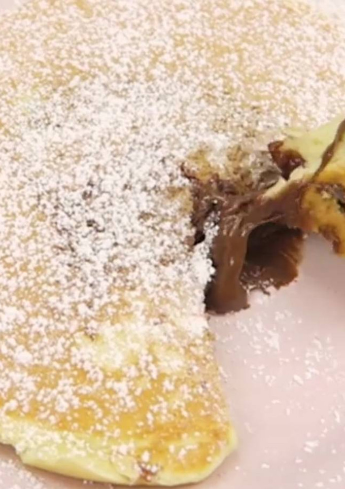 Una foto de Tortitas rellenas de nutella