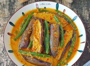 Foto resep Pecel Santan Terong Kacang Panjang