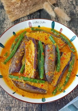 Foto resep Pecel Santan Terong Kacang Panjang