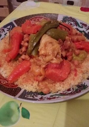 A picture of Moroccan Couscous with All Its Secrets.