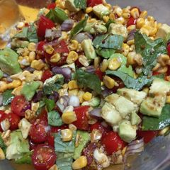 A picture of Sweetcorn and Tomato Salad.