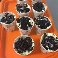 A picture of Oreo Dirt Cake (cups).