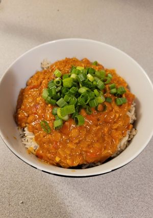 A picture of Red Lentil Dahl (Vegetarian).