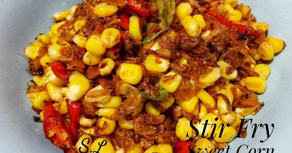  Resep  Stir Fry Sweet Corn With Dried Small Shrimp Tumis 