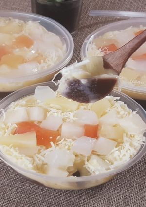 Foto resep Puding buah cocktail | enak dan segar