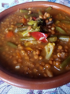Una foto de Lentejas con verduras en 20 minutos