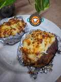 Cheezy Loaded Baked Potato with Chicken Filling