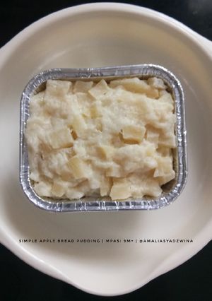 Foto resep Simple Apple Bread Pudding (MPASI 9M+)