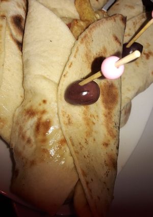 صورة لوصفة خبز وشاورما منزليه