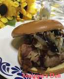 BBQ jalapeño Burger rellena de queso