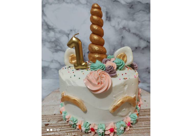 Resep Mudah Birthday Cake Unicorn Gurih Mantul