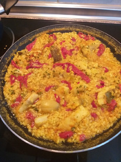 Una foto de Arroz con bacalao