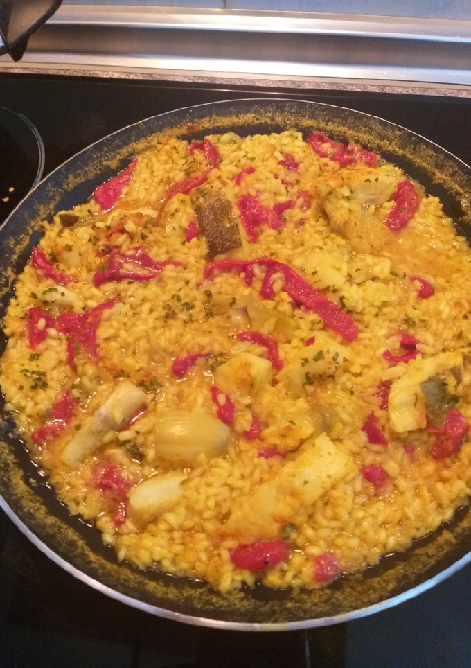 Una foto de Arroz con bacalao