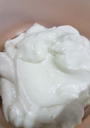 Una foto de LACTONESA básica. (mayonesa con leche) Sin huevo