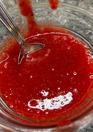 Una foto de Coulis de fresa