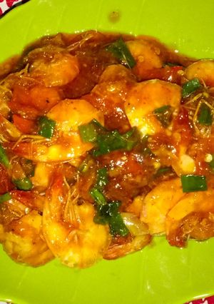 Foto resep Udang Pedas Manis Saus Tiram
