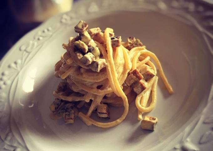 Spaghetti alla carbonara veg