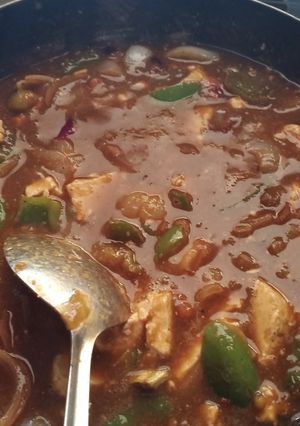 A picture of Chilli paneer.
