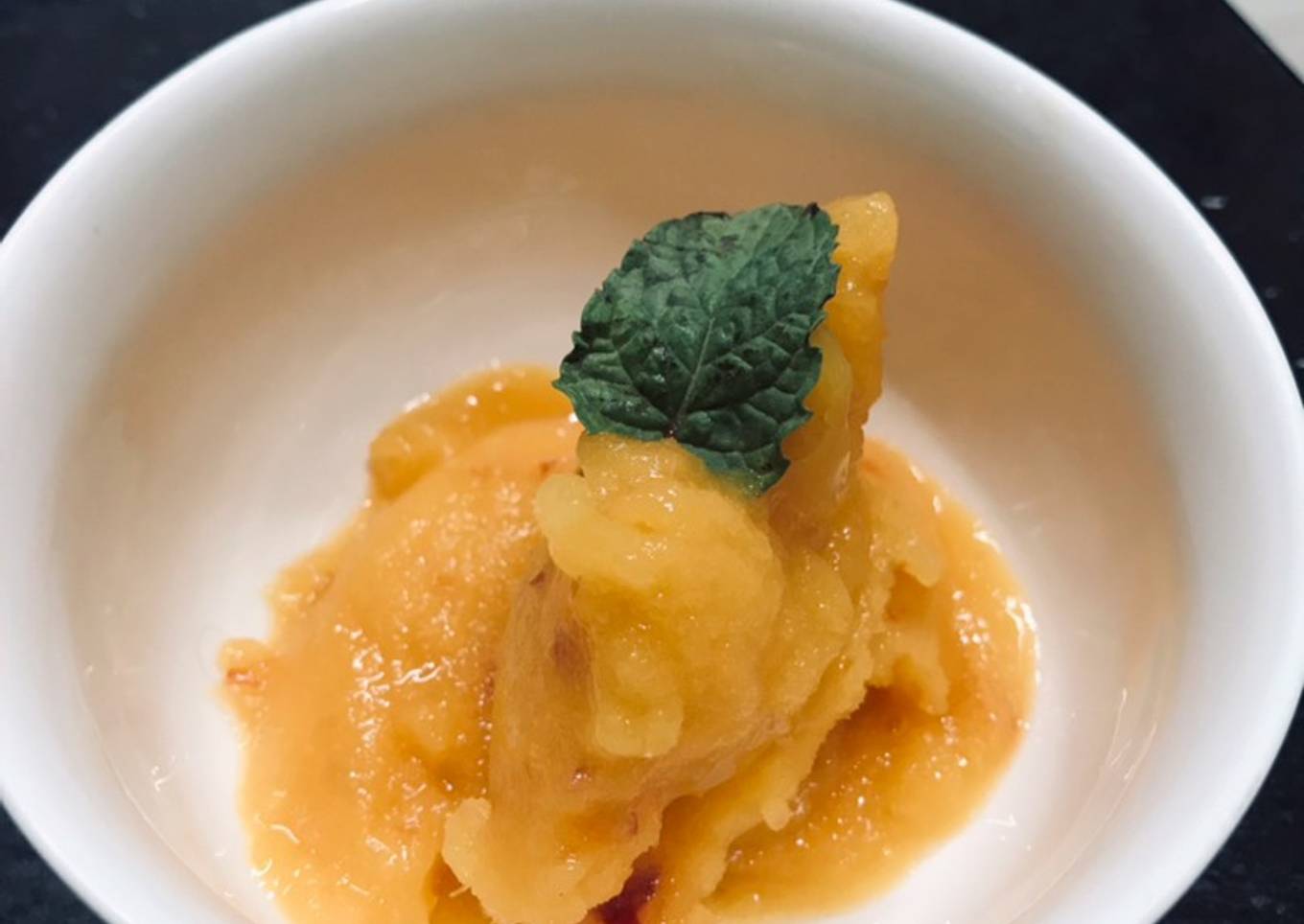 Mango peach sorbet