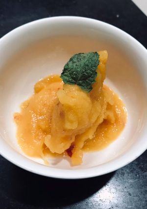 A picture of Mango peach sorbet.