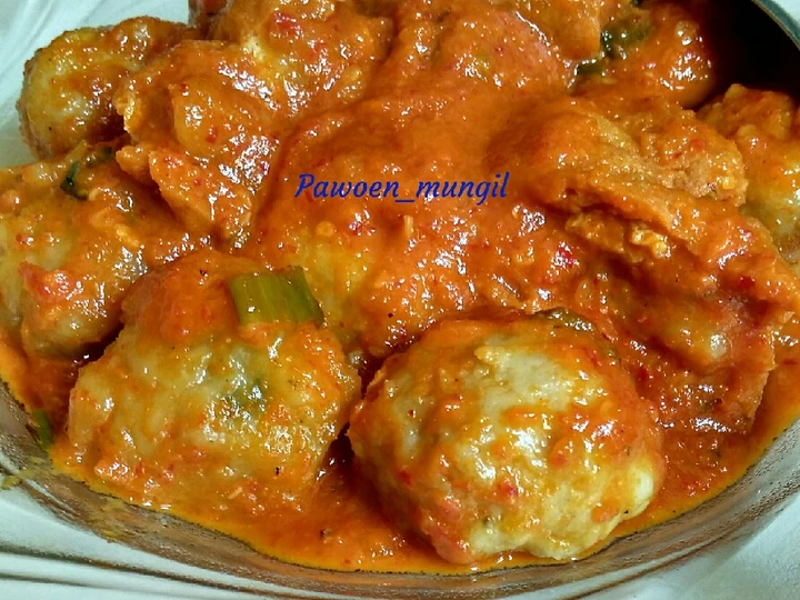 Langkah Gampang Menyiapkan Resep 45. Pentol mercon yang Lezat Sekali Anti Ribet, Mantap Sekali